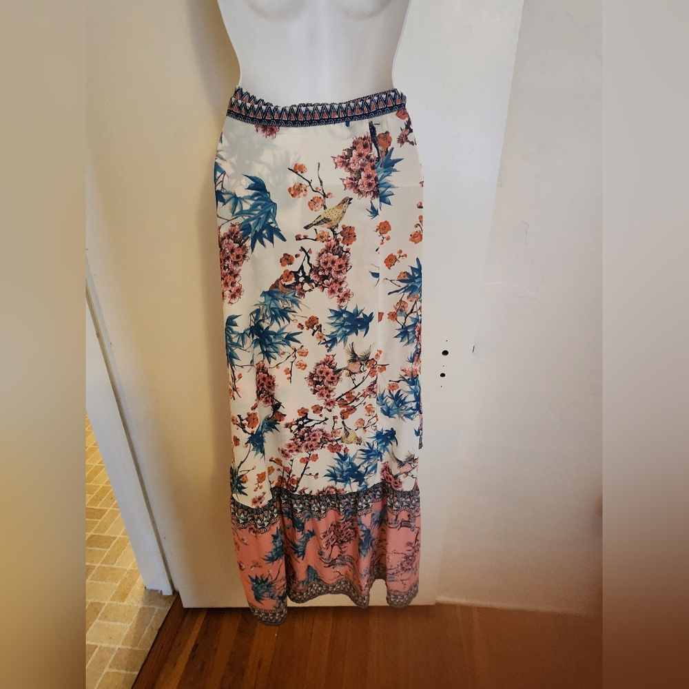 Flying Tomato Floral Patchwork Wrap Maxi Skirt | … - image 5